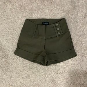 Olive green shorts